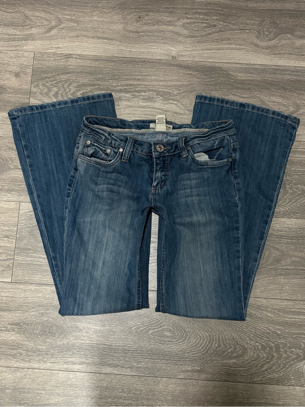 Y2K Refuge Boot Cut Jeans in Medium Denim Blue